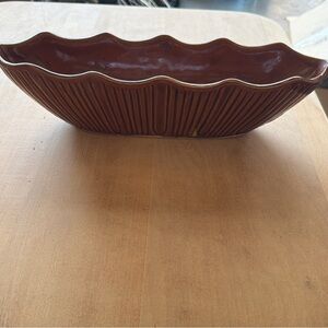 Vintage Brush McCoy pottery MCM atomic Ceramic large canoe console Bowl planter